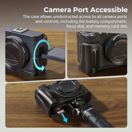 Kit de funda de cuero para Canon PowerShot V1 miniatura 6