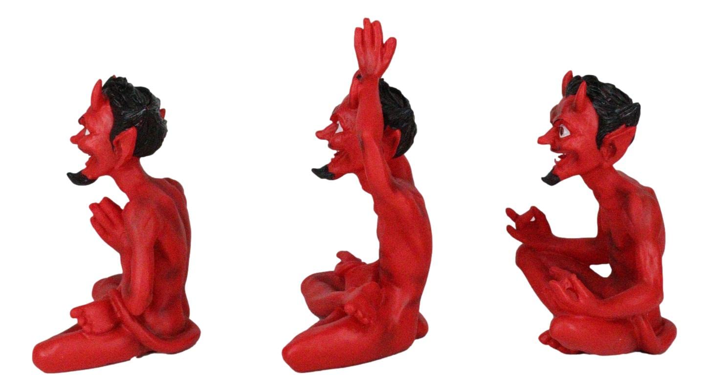 Amazon.co.jp: Ebros 3個セット 赤い悪魔 インプデビルズ ヨガ 瞑想