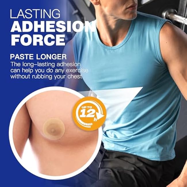 100 Pairs(200 Pieces) Men's Nipple Cover, Hide Nipple Tape, Anti-Chafing Nipple Covers for Sport and Daily Wear