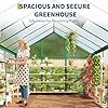 6x8 FT Greenhouse, Easy Assembly Aluminum Polycarbonate Greenhouses for Outdoors with Roof Vent, Large Aluminum Walk-in Greenhouse for Sunroom Patio, Backyard, Garden, Sliding Lockable Door, Green #1