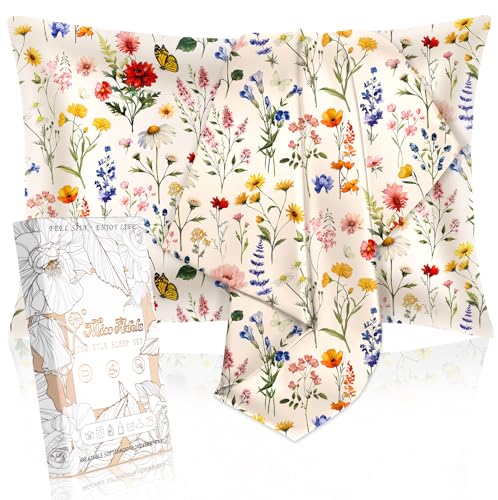 2 Pack Mulberry Silk Pillowcase for Hair and Skin - Standard Size...