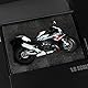 Risopen 1:9 Motorrad Modell kompatibel für BMW M 1000RR Metall Druckguss Motorrad Modell Keine Montage erforderlich Mini Finished Moto Geschenk für Erwachsene (Weiß)