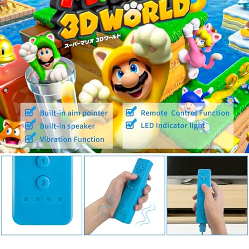 Image of TechKen Wii Controller Pack - 2 Remote Controllers with Silicone Case and Wrist Strap, Compatible with Wii /Wii U