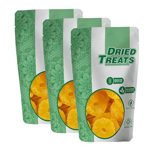 Image of Dried Treats Dried Fruits Nuts And Seeds (Dried Pineapple Ring, 600G (3X200Gm))
