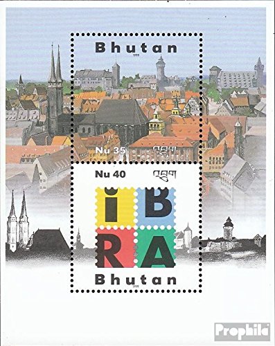 Prophila Collection Bhutan Michel.-No..: Block383 (Completa Edizione) 1999 Esposizione di francobolli (Francobolli per i Collezionisti)