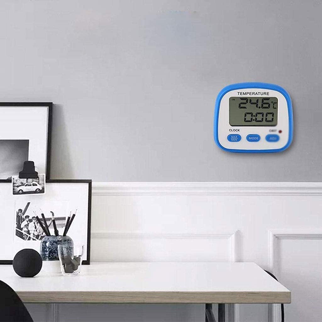 Termómetro para frigorífico Congelador Ajustes de alarmas de Temperatura Alta y Baja con indicador LED Termómetro de refrigeración Digital con magnético