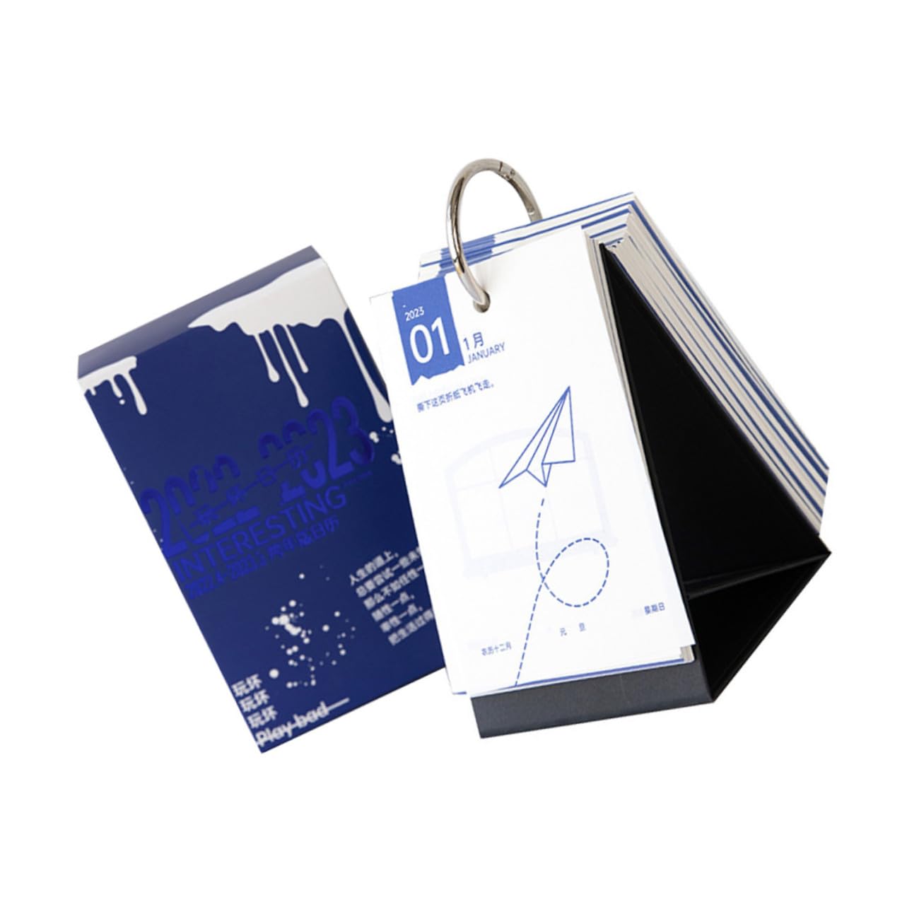 VILLCASE 3stücke Desktop Kalender Mit Abreißbaren Kreativer Tischkalender Für Home Office Spaß Einfache Handhabung Und Zu Weihnachten Und Neujahr