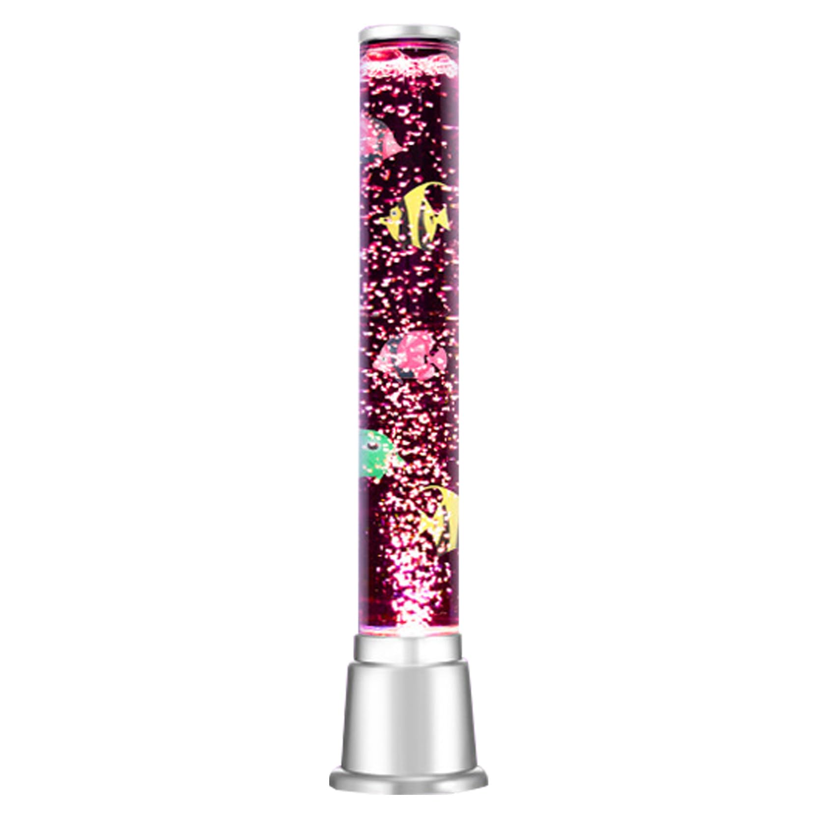 Lampadaire LED fantaisie tube poisson 7 effets lumineux 3 poissons faux veilleuse stress lampe apaisante autisme