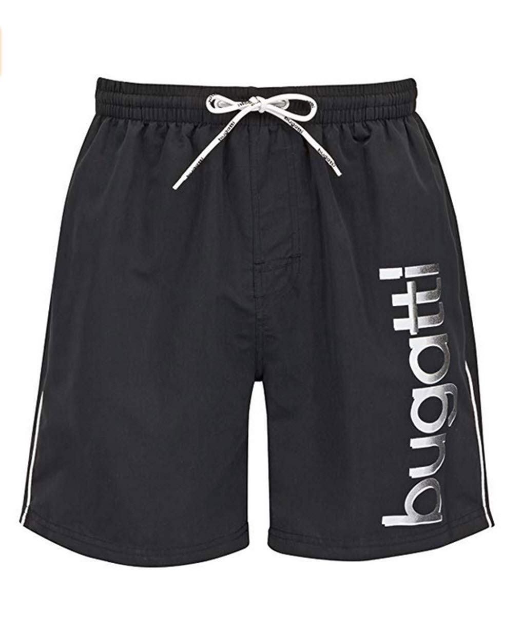 bugatti® Men's Swim Shorts in Blue, Green, Navy Blue, Red, Black or Turquoise, black, L