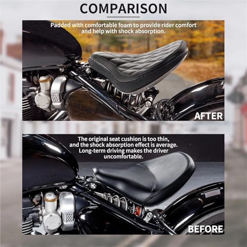 Cojín accesorio motocicleta asiento individual conductor Bonneville Bobber 6