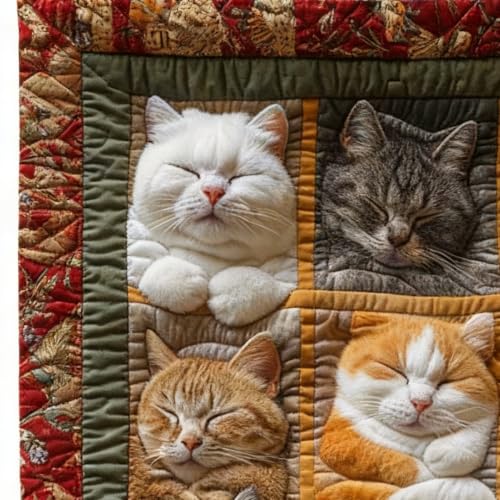 Couverture canapé jacquard chat jeté décoratif de qualité - 7