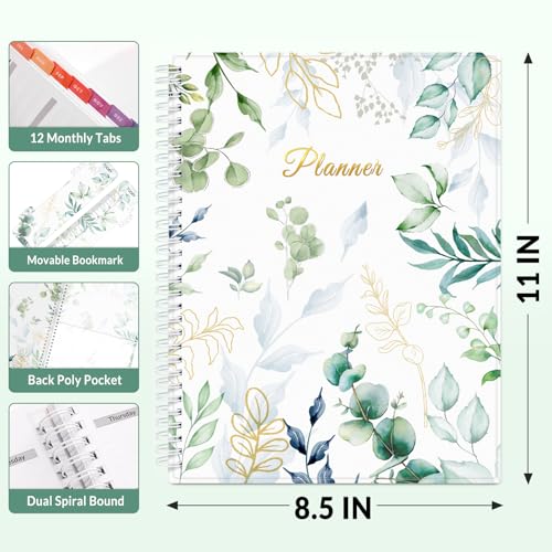 Agenda scolaire SUNEE 2026-2027 hebdomadaire mensuel 8,5"x11" vert