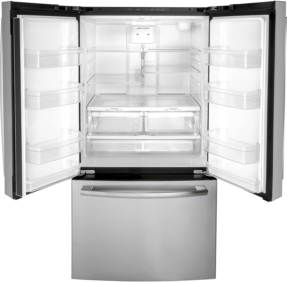 GE 36" Stainless Steel French Door Refrigerator with Ice Maker
