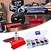 Aluminum Alloy RC Car Repair Work Stand Hobby Tool Set 360 Degree Rotation Lift/Lower and RC Screws Kit Repair Tool Box for 1/8 1/10 1/12 1/16 1/18 RC Car Truck Buggy Models (Red)
