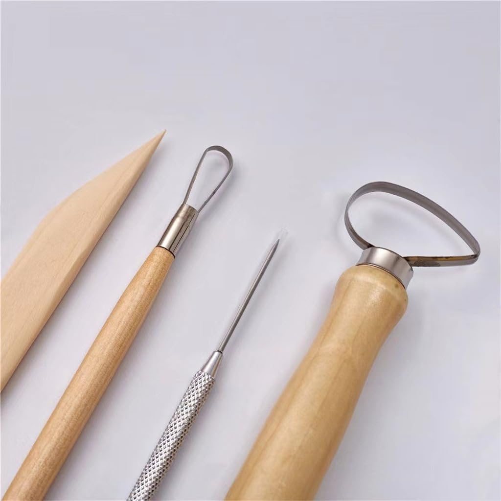 Outils de poterie : 17 Ensembles de Sculptures en Argile, tiges à pilules, Sept Aiguilles, Outils de Bricolage Faits à la Main
