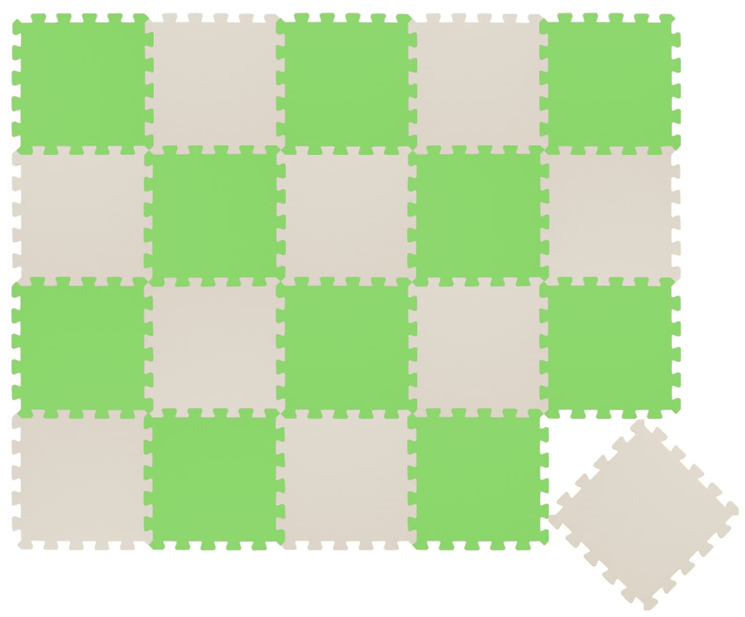 LittleTom 18 Pieces Baby Play Mat - 30x30 Soft Puzzle Mats Floor Playmat Interlocking Foam Tiles