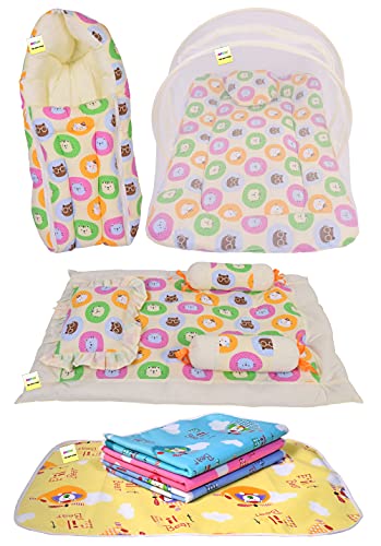 Image of Kwitchy New Born Baby Bedding Set Essential Combo Pack (0-6 Months) (4PCS Set)