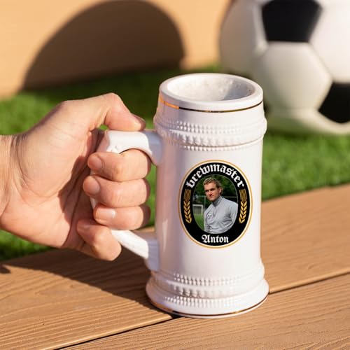 Wanapix | Boccale da Birra Personalizzato | Boccale Tedesco in Ceramica | 580 ml | Lavabile in Lavastoviglie | Regalo Originale | Monaco