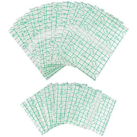 GODLOVEM 20 Pieces 10cmX15cm and 10cmX10cm Waterproof Transparent Adhesive Wound Dressing Fixer Plaster Stretch Fixation Tape Tattoo Aftercare Bandage Cover