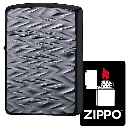ジッポー(Zippo) ライター アーマー 防風 真鍮製 チタンコーティング 特製ステッカー付き ブラック 62TIBK-RIP