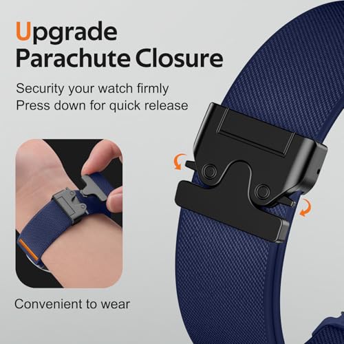 Correa nylon elástica 22mm compatible Garmin Vivoactive 4 miniatura 3