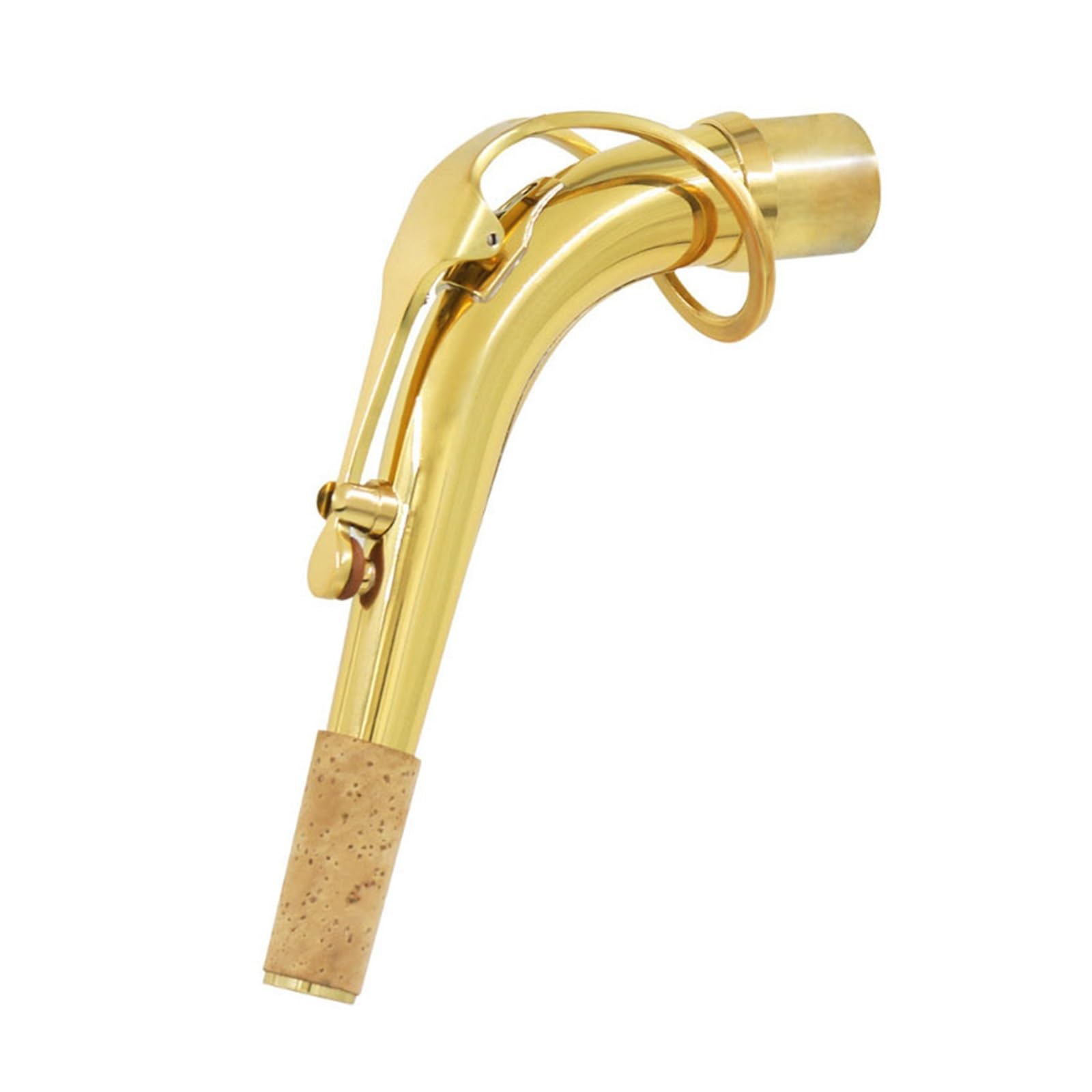 Accesorios para saxofón Tubo De Cuello Doblado Para Saxofón Alto, Boquilla Plana Para Instrumento De Viento De Latón, Conectada A Boquilla De 245mm De Diámetro
