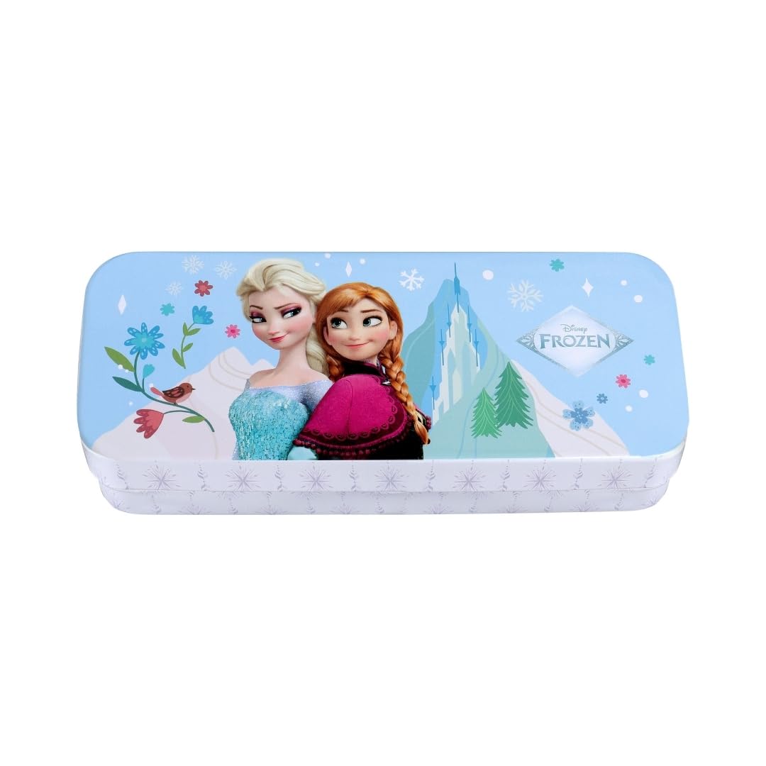 Frozen 3-Tier Beauty Tin | Children's Make-Up Set with Nail Polish, Eyeshadow, Lip Gloss & Stickers - Makeup Box with Anna, Elsa & Olaf Motif