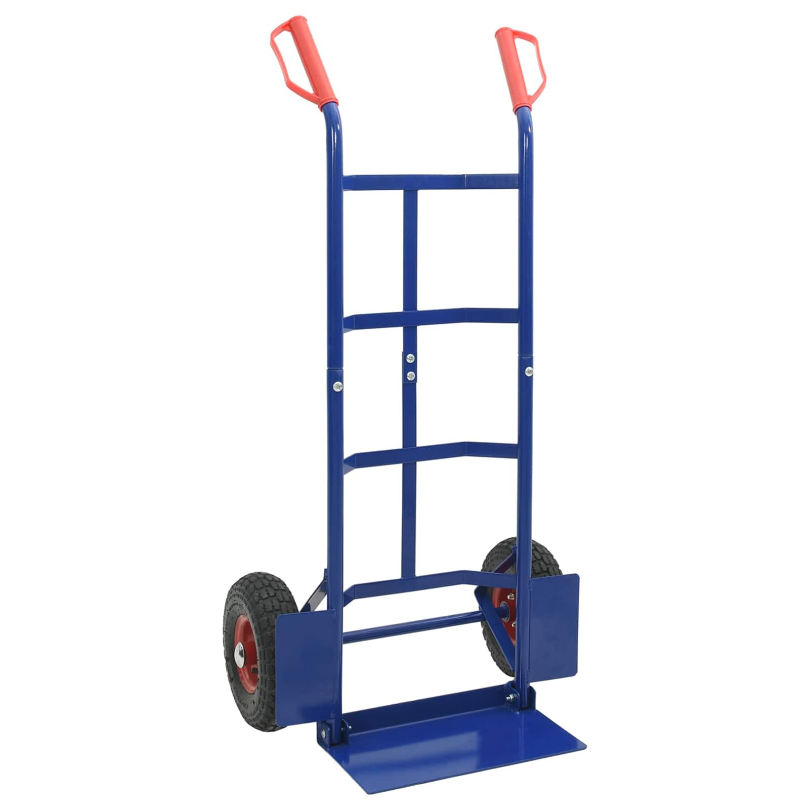 Handwagen Blau und Rot 57 x 46 x 113 cm Stahl Werkzeug Model4019014