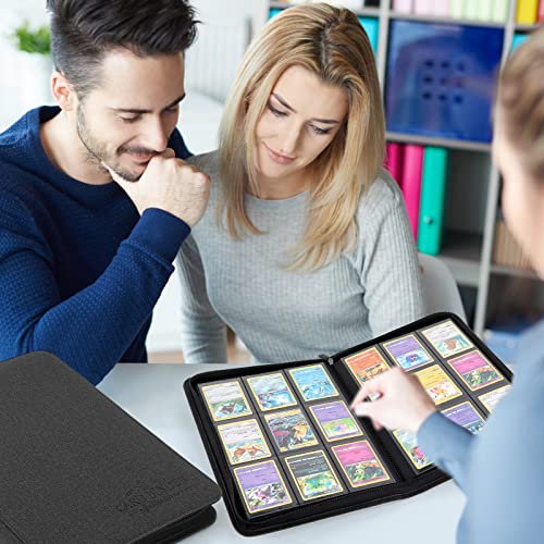 Foalgo Card Collection Binder With 540 Side Loading Pockets, 9 Pocket Trading Card Album Folder For Tgc,Mtg, Baseball Cards, Yugioh (Black) #TOP6