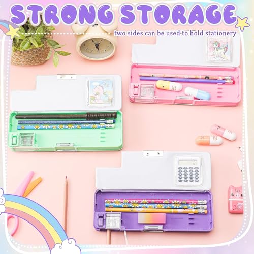 Image of Plastic Calculator Pencil Box Combo Super Hero And Angel Multipurpose Pencil Case For Boys & Girls (Set Of 2) Pencil Box Boys Girls
