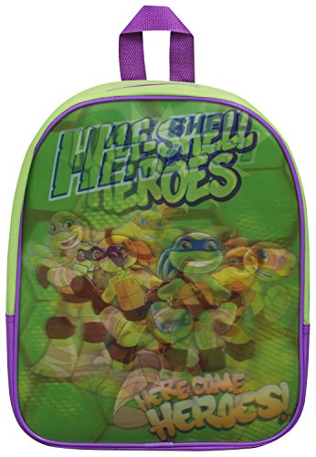 Mochila escolar con diseño de las Tortugas Ninja  mitad carcasa con héroes en ella