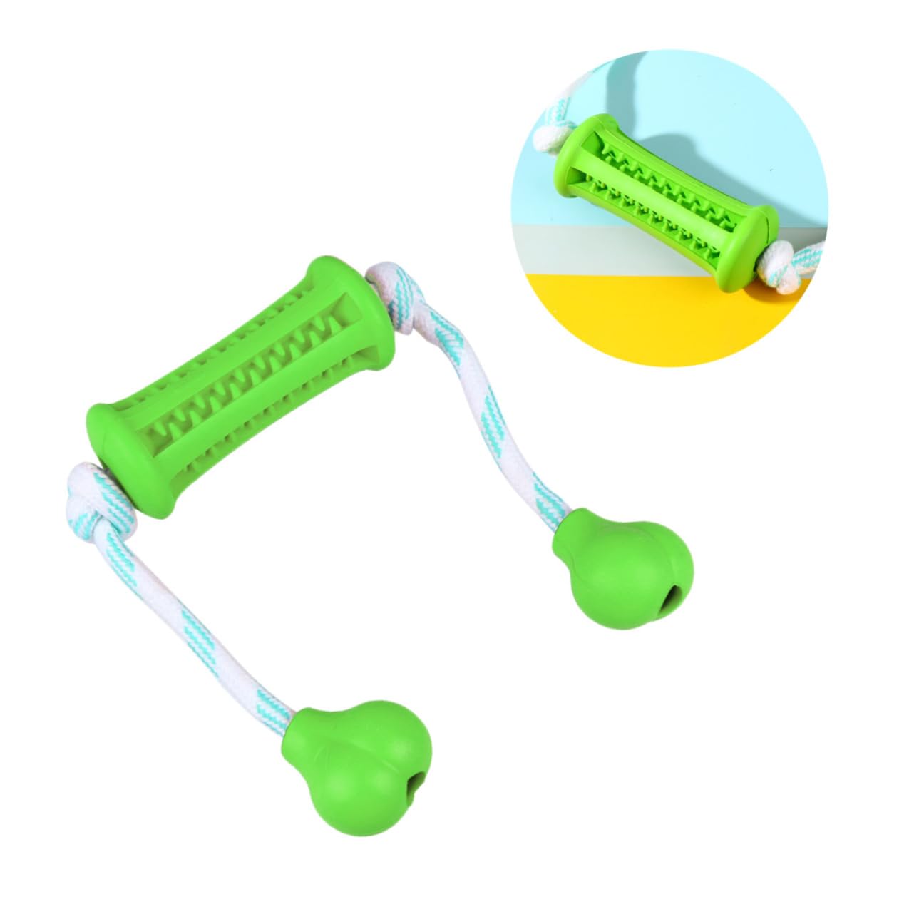 INOOMP 3piezas Juguete para Perros Cuidado Cepillo De Dientes para Mascotas Juguete De Masticar y Limpieza para Cachorros y Perros Pequeños Verde