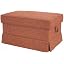 50% Thicker Flax Polyester Rust Ottoman