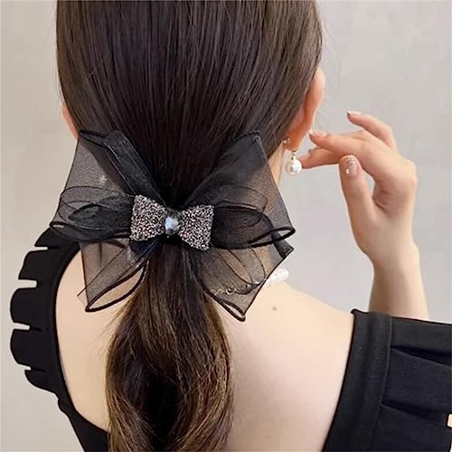 Corde à cheveux tempérament avec grand nœud papillon - 4