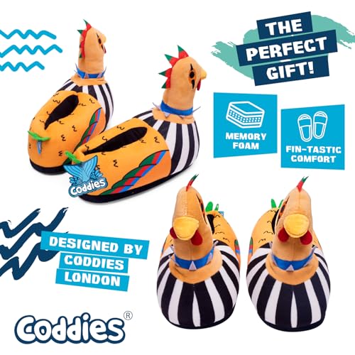 Coddies Punk Chicken Slippers | Novelty Gag Gift, Funny Slippers, Bird Shoes | 3 Sizes (S, M, L) | Men, Women & Kids2