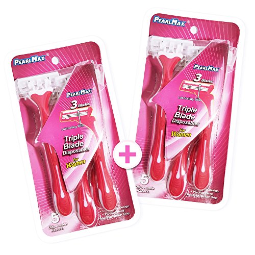 Disposable Razors for Women,Women's Razor Blade For Ladies Sensitive Skin 10 Count