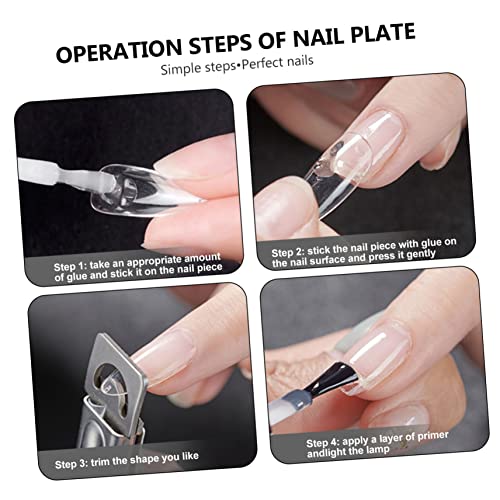 LALAFINA 120 Pçs/Caixa Nail Art Sem Costura Peça De Unhas De Plástico Criança Unhas Falsas Unhas Dec