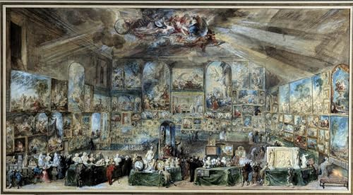 Tableaux Gabriel De Saint Aubin Bureau des Amateurs Toile Vintage 60x90cm