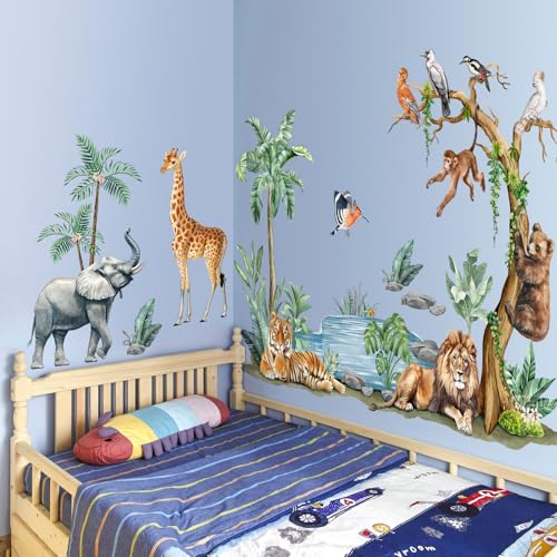 Vinilos Decorativos Animales Safari Acuarela 3 Piezas miniatura 5