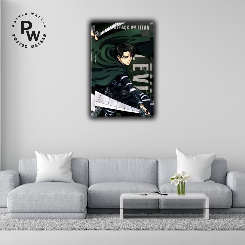 Image of POSTER WALLAH Attack On Titan Anime Poster for Home Office and Student Room Wall | Aesthetic Poster | Wall Decor ATCKONTTN21 (18X12 inch)