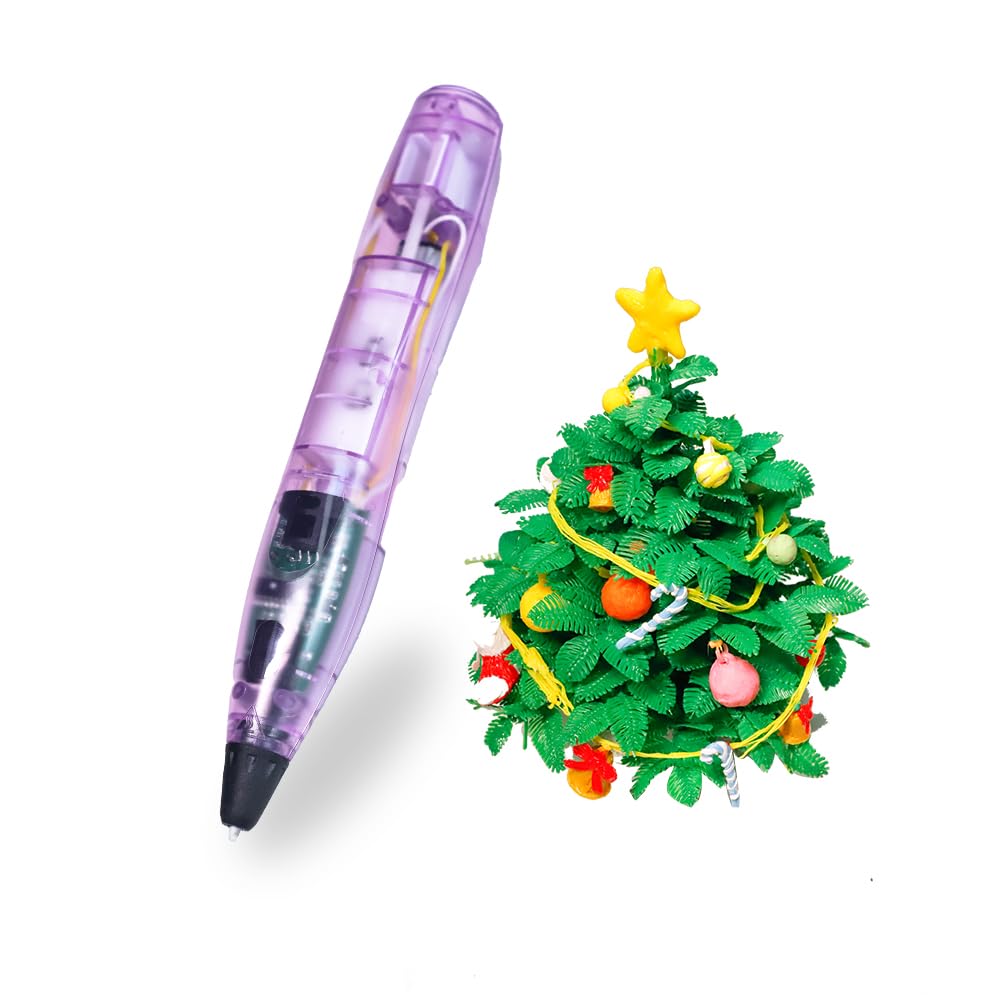 3D Stift für Kinder Set mit 24 Farben PLA-Kunststoff Filament,PLA-kompatibler 3D-Druckstift (Purple)