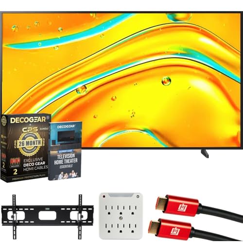 Sony K98XR50 BRAVIA 5 98' Mini LED 4K HDR TV (2025) Bundle with CPS Exclusive 26 Month Protection, Wall Mount, 2X HDMI Cables, Surge Adapter & Deco Gear Complete Home Theater Beginner's Guidebook