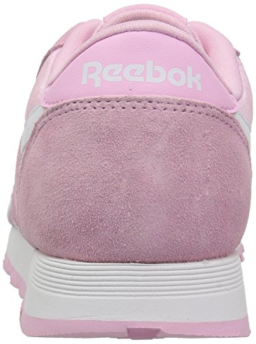 Reebok Kid's CL Nylon Shoe, Charming Pink/White, 4 Child US Little Kid3