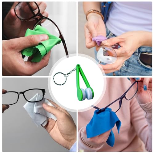Herramienta de Limpieza de Gafas de Sol, Gafas de Sol, Borrador de Dactilares, 6 Unidades, con Llavero, Accesorios portátiles, Herramienta de Limpieza para Viajes y Gafas - imagen 4