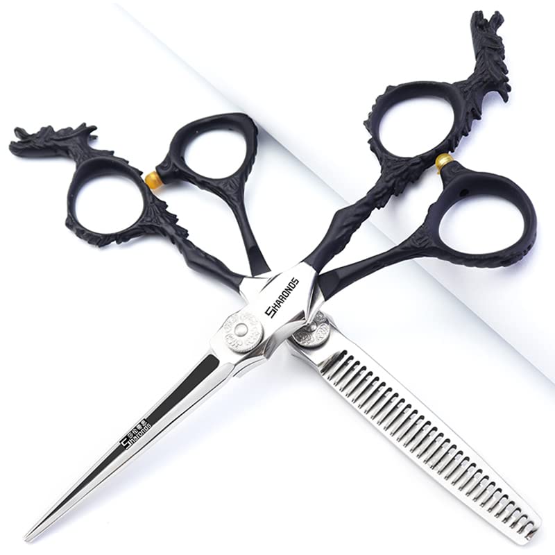 6 Zoll Salon Friseur spezielle Haare schneiden Schere (2Stück B) | 440c hohe Härte scharfe professionelle Friseur Schere