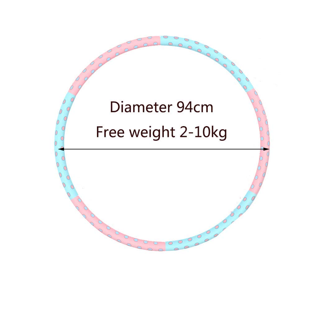 Cerchio di fitness Circles Pilates Fitness + hula hoop for adulti e adolescenti, Regolazione 2-10kg ponderata Hula Hoop for adulti, 6 Sezione staccabile Hoola Hoops for Vita Trainer vita sottile Sport