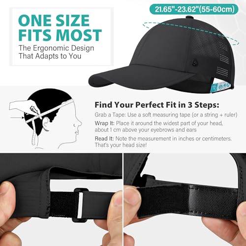 Image of AOPREL Cooling Running Hat for Men & Women Quick-Dry Breathable Performance Hat Lightweight UPF 50+ Unstructured Baseball Cap