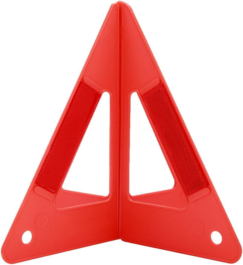 GOTOTOP Car Emergency Breakdown Warning Triangle Red Reflective Reflective Warning Safety Road Stop Sign Bright Reflector Lamp Portable Car Emergency Breakdown Sign with Easy Installation Suitable for Various Vehicles