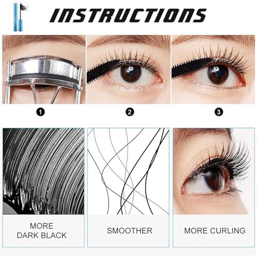 BAISEN DIARY Volumizing Mascara for Mature Lashes – Waterproof & Lengthening Black — view 8