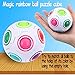 TANCH Magic Rainbow Ball Puzzle Cube Fidget Stress Relief Ball Brain Teasers Games Toys for Kids Adults (12 Holes)